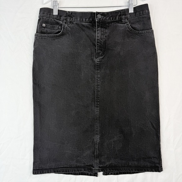 Lauren Ralph Lauren Dresses & Skirts - Lauren Jeans Co Ralph Lauren Denim Skirt Women's SZ-8 Black Stretch Cotton